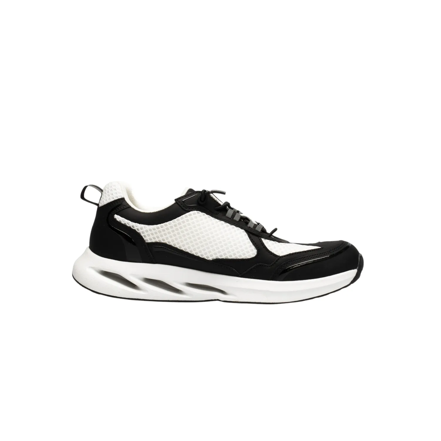 Gisada Runner 16001 sneakers herre svart-hvit skinn