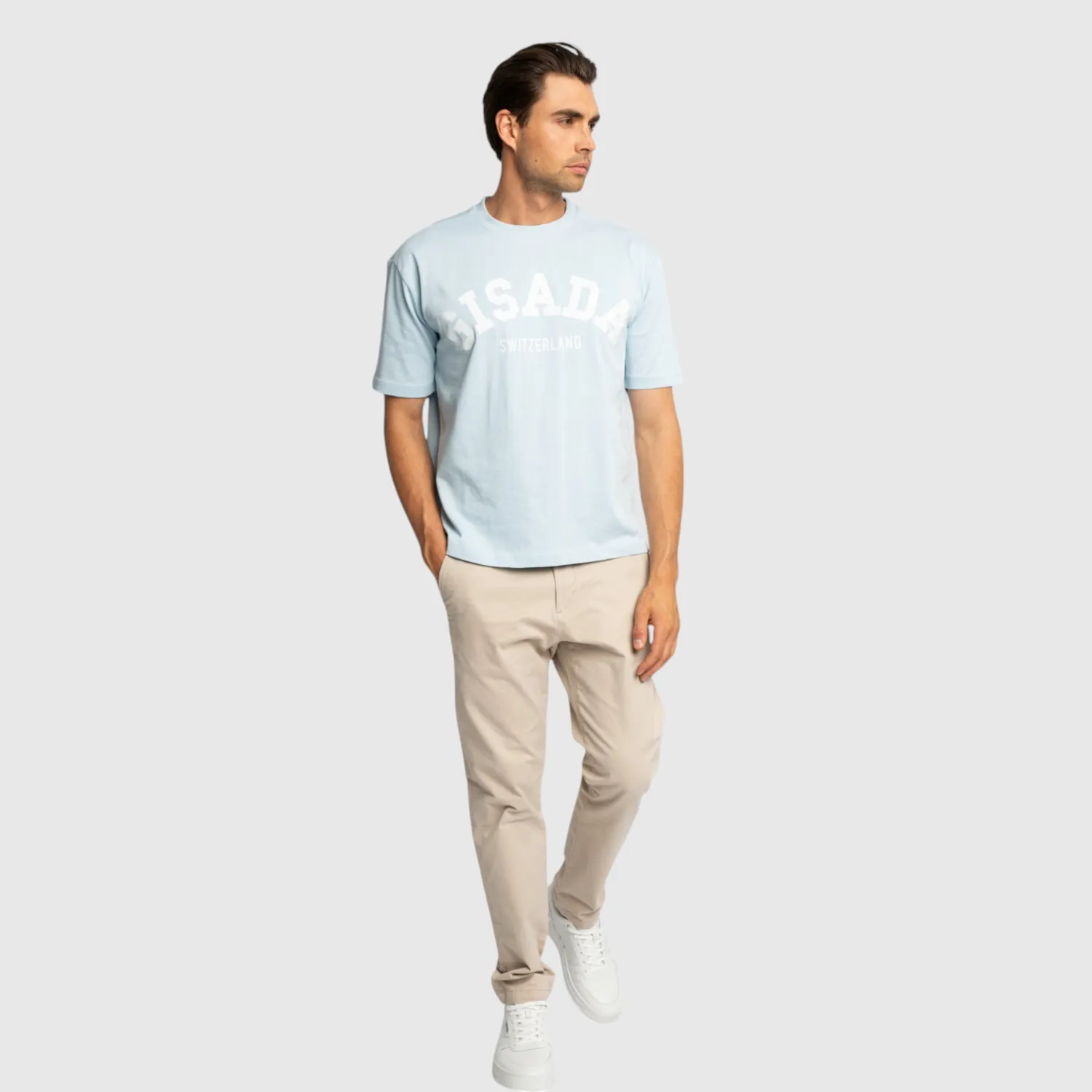 Gisada Chicago 1006 t-skjorte ice blue oversized