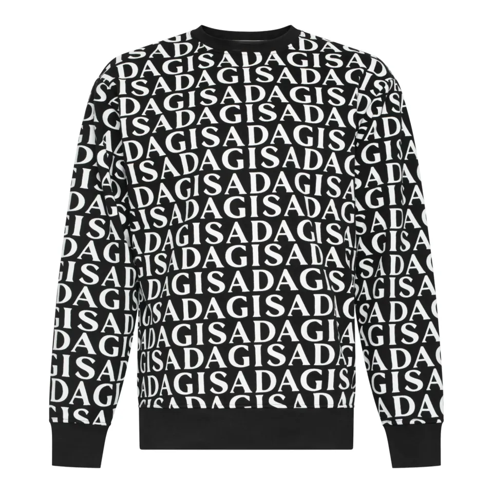 Gisada Rio 3004 sweatshirt herre Black bomull