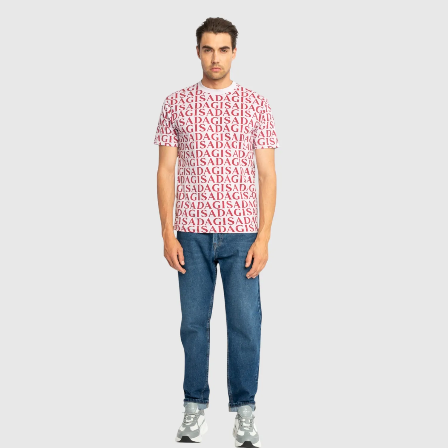 Gisada 1003 Paris t-skjorte lilla monogram