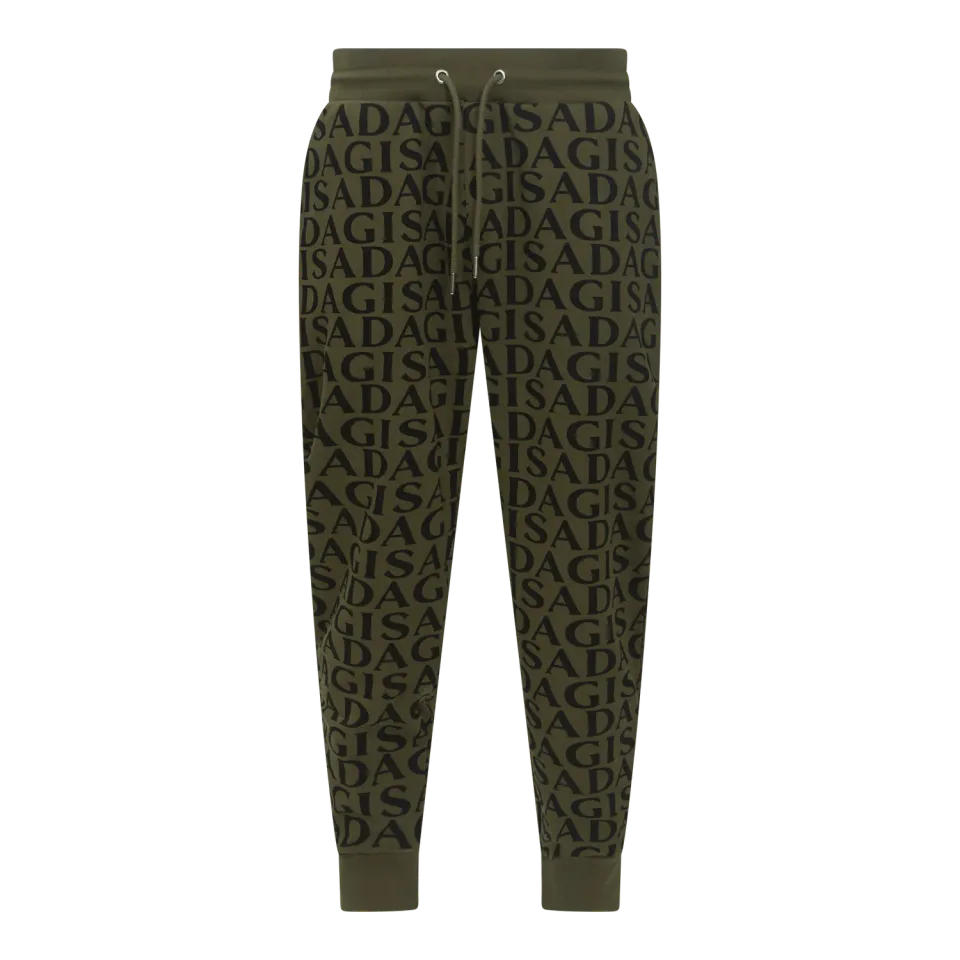 Gisada 4002 Joggebukse mørk oliven bomull