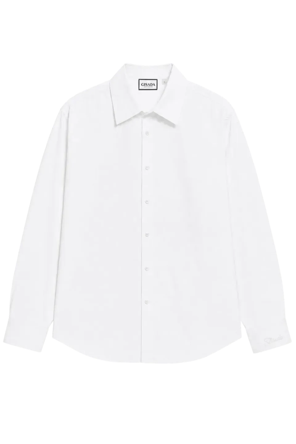 Gisada Fine Cotton Popeline skjorte hvit poplin