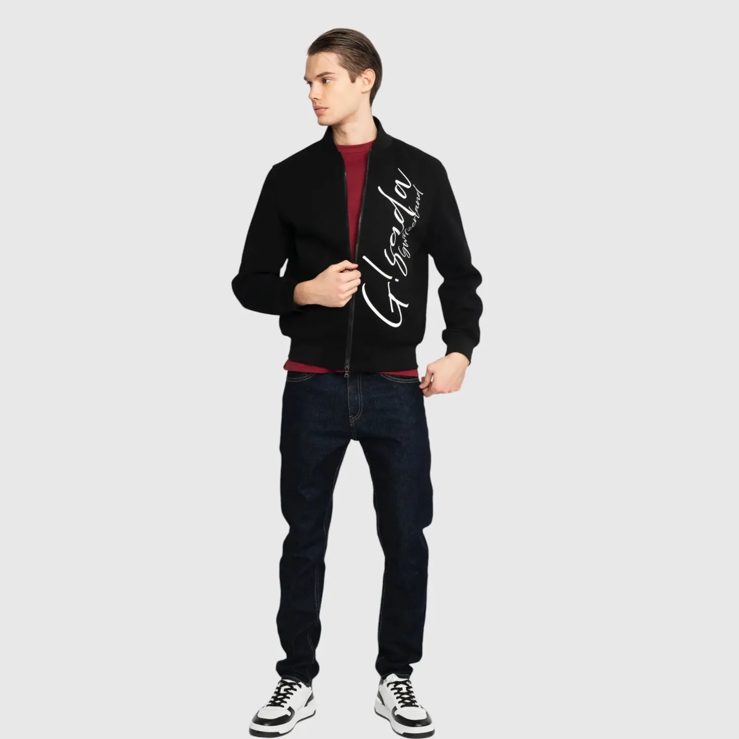 Gisada Regular Fit Windbreaker jakke svart 52 – knit