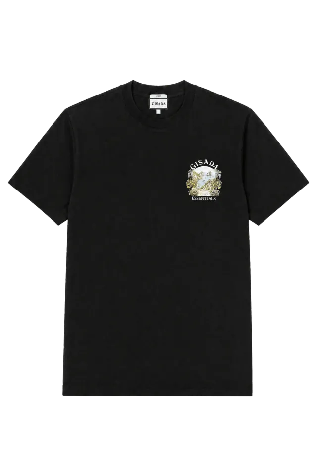 Gisada 1016 t-skjorte Black bomullsunisex