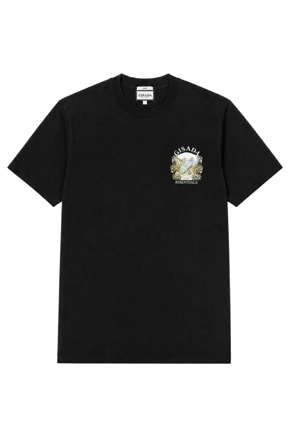 Gisada 1016 t-skjorte Black bomullsunisex
