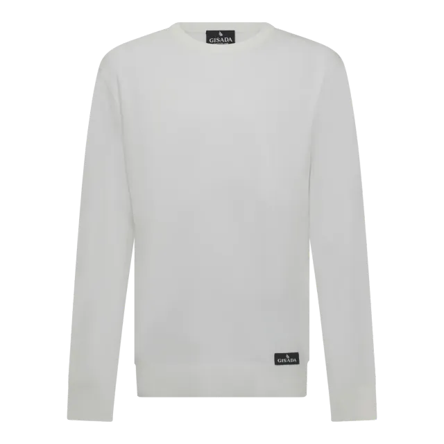 Gisada Regular Fit Round Neck Pullover genser elfenben