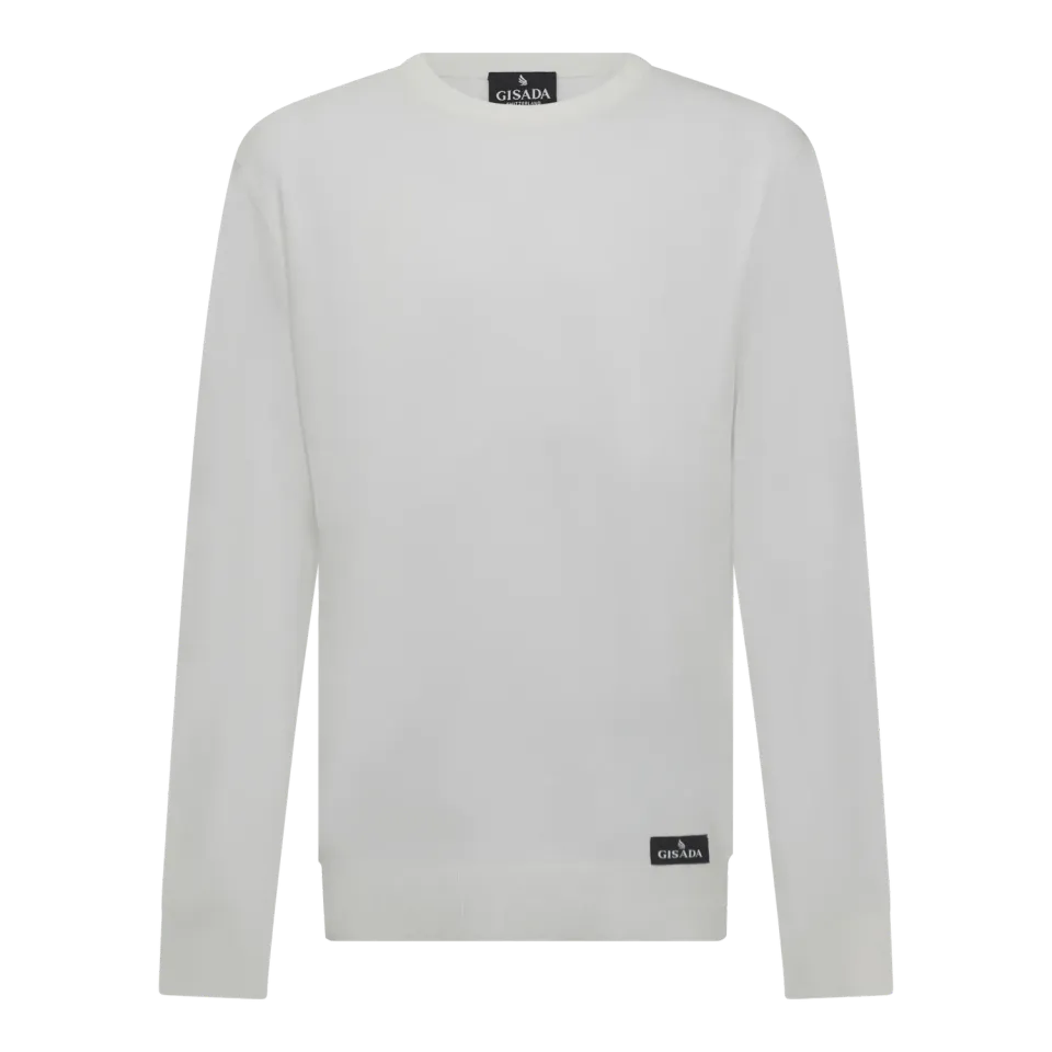 Gisada Regular Fit Round Neck Pullover genser elfenben