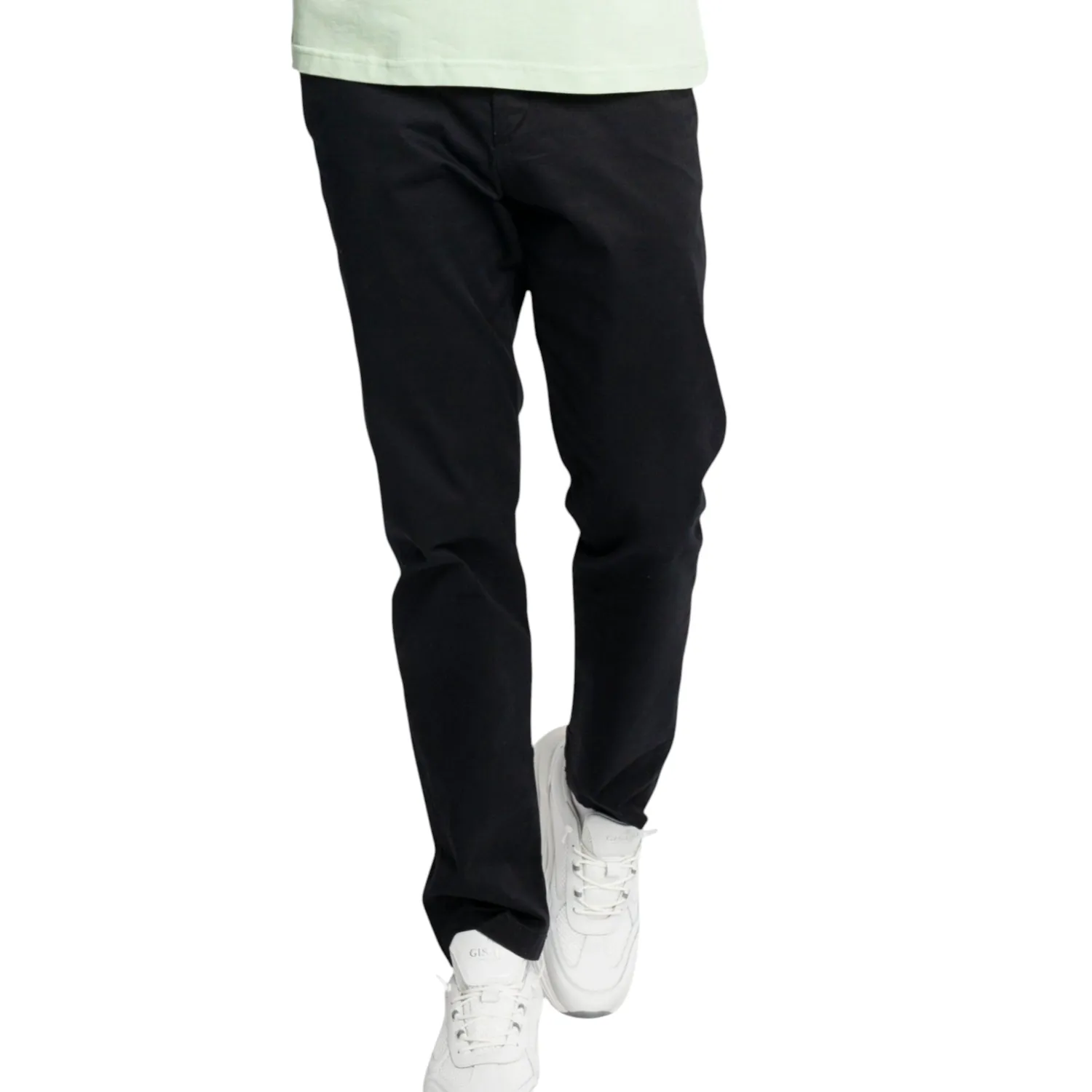 Gisada Madrid 1108 chino Svart straight bomull