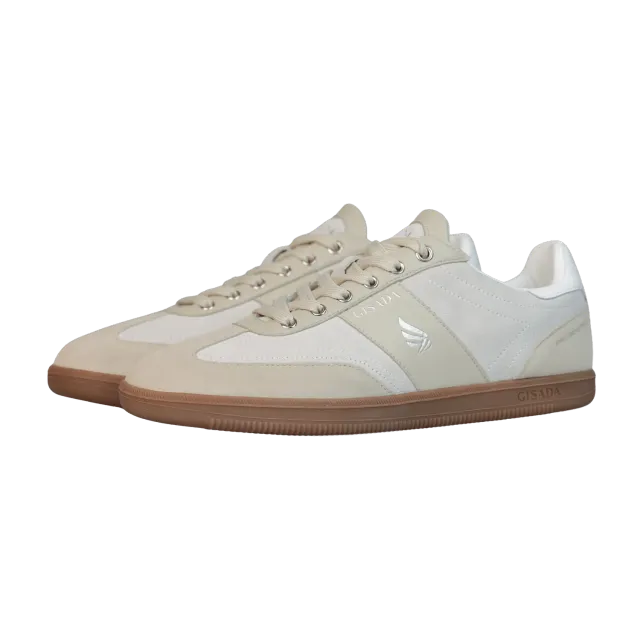 Gisada 17003 V05 sneakers cream semskinn flatsåle
