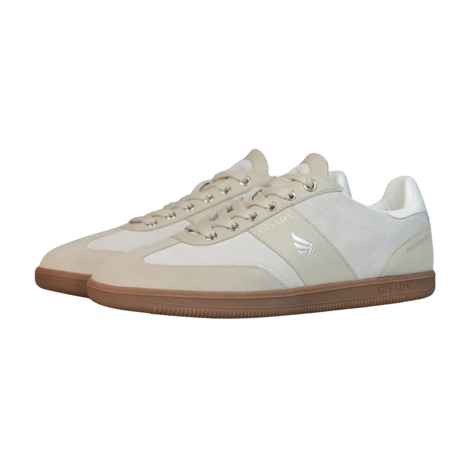 Gisada 17003 V05 sneakers cream semskinn flatsåle