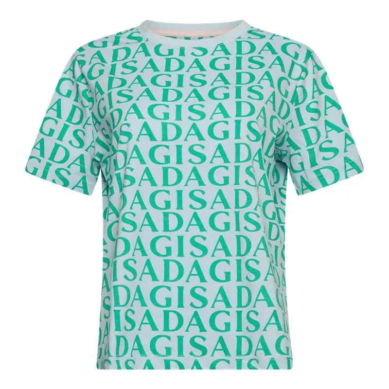 Gisada Barcelona 5007 t-skjorte Ice Blue oversized