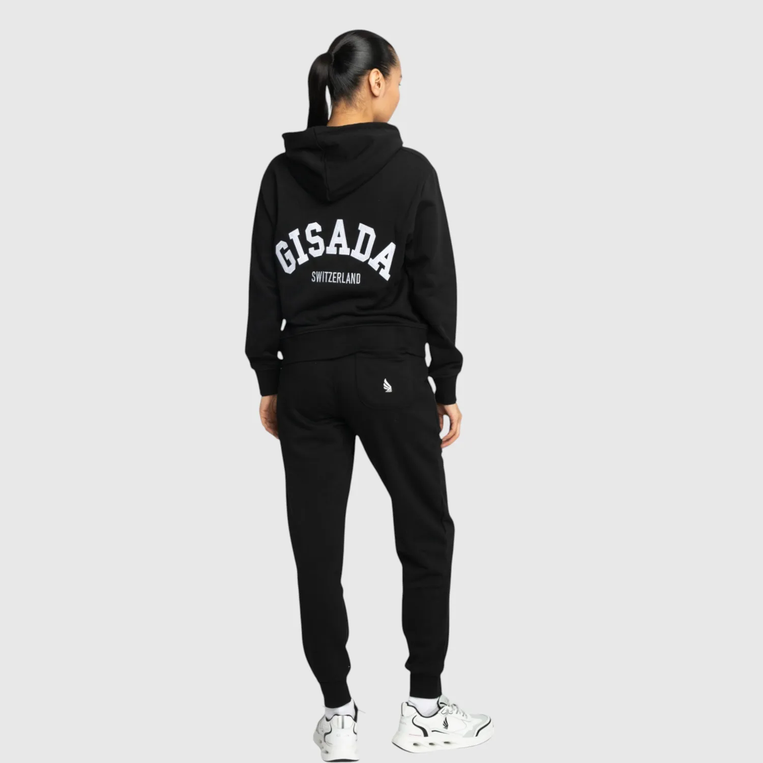Gisada 6008 hettegenser svart bomull regular fit