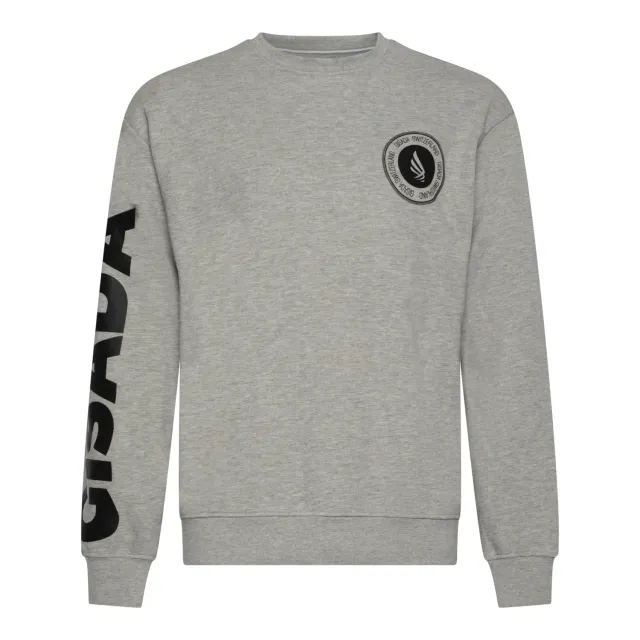 Gisada Regular Fit sweatshirt grå bomull