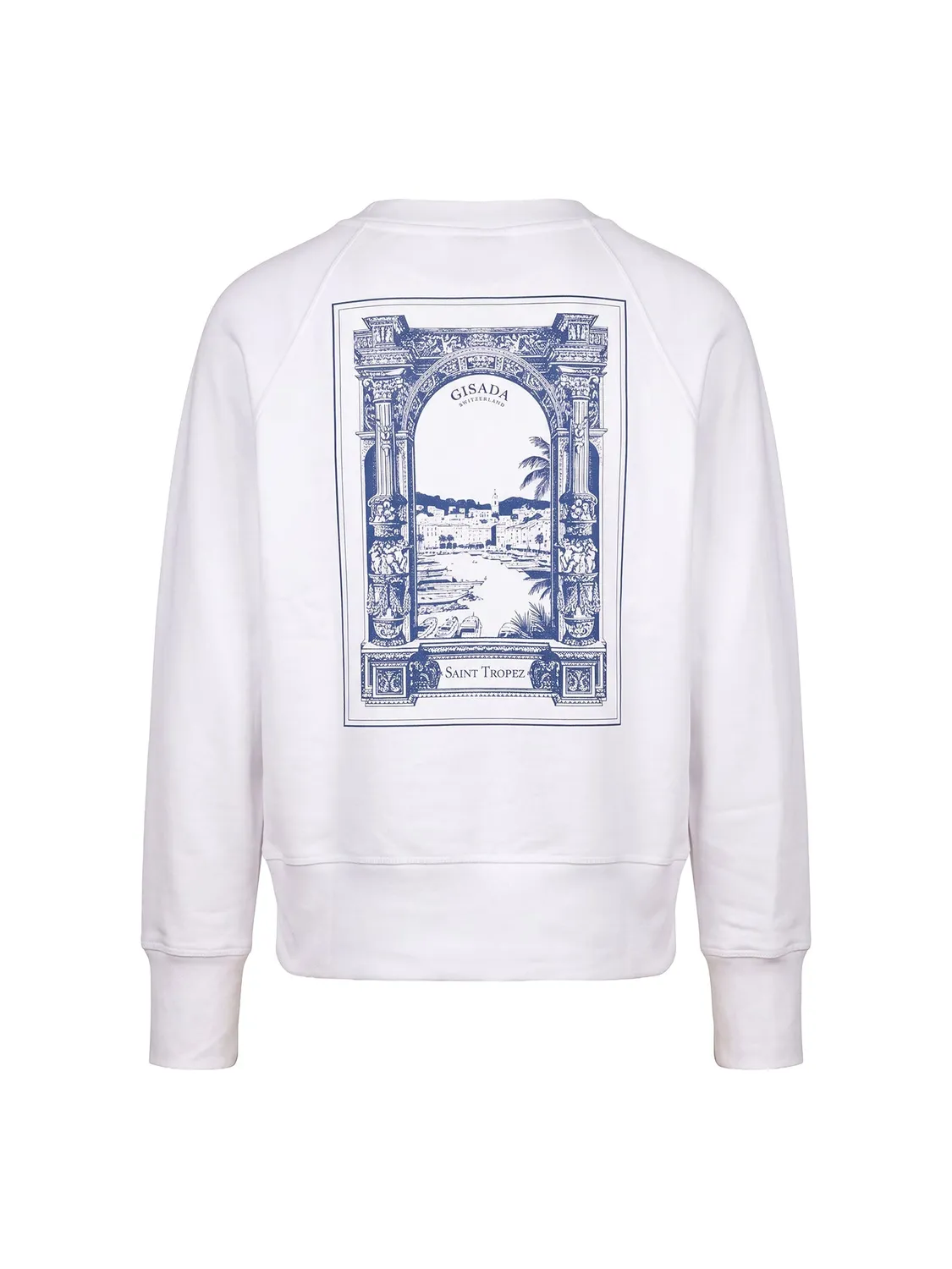 Gisada Cropped Sweatshirt genser hvit bomull