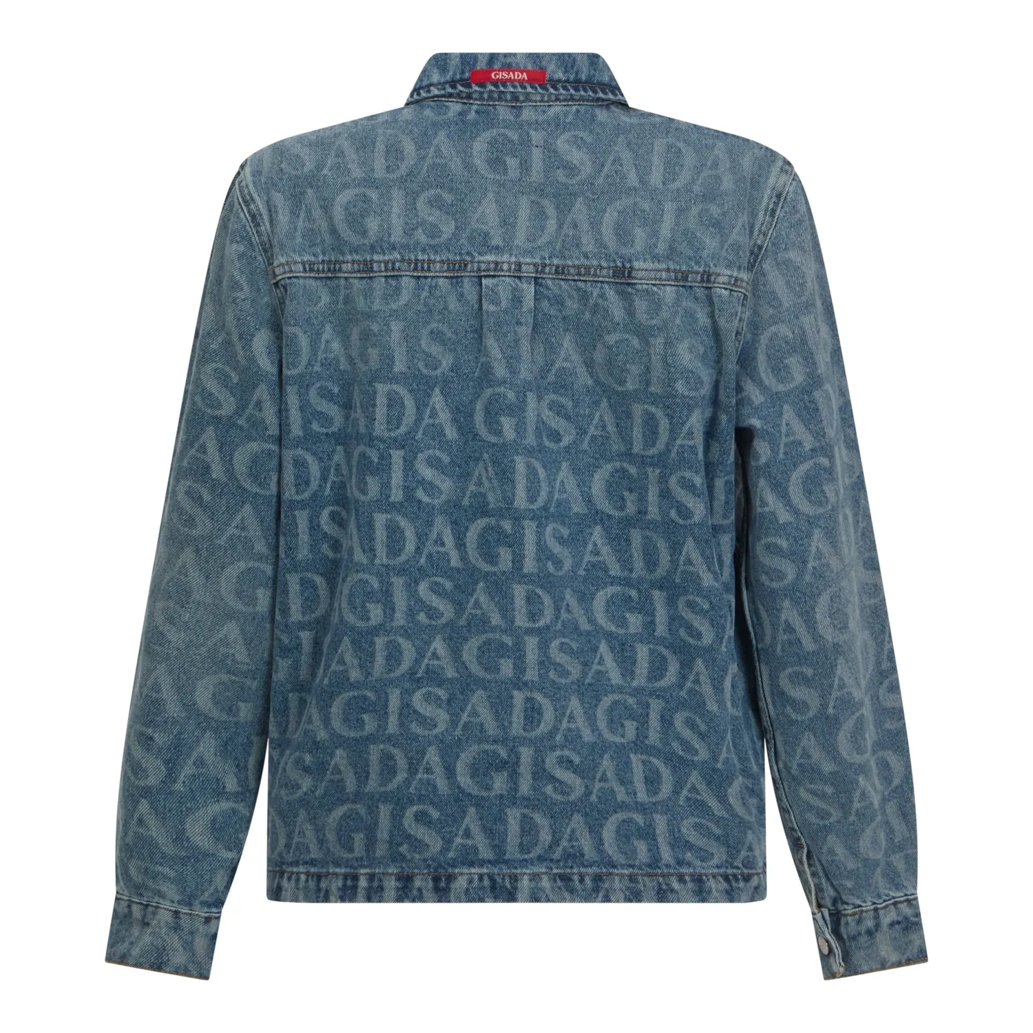 Gisada 1408 denimjakke snøblå boxy fit