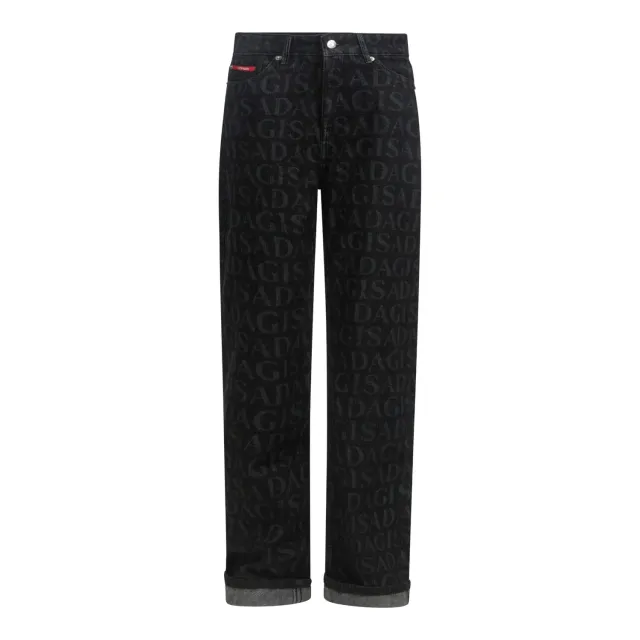 Gisada Wide Leg jeans svart monogram