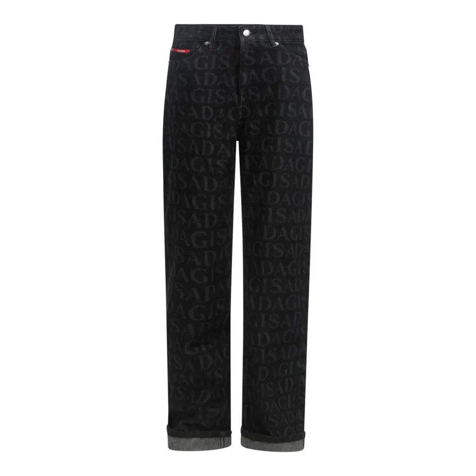 Gisada Wide Leg jeans svart monogram