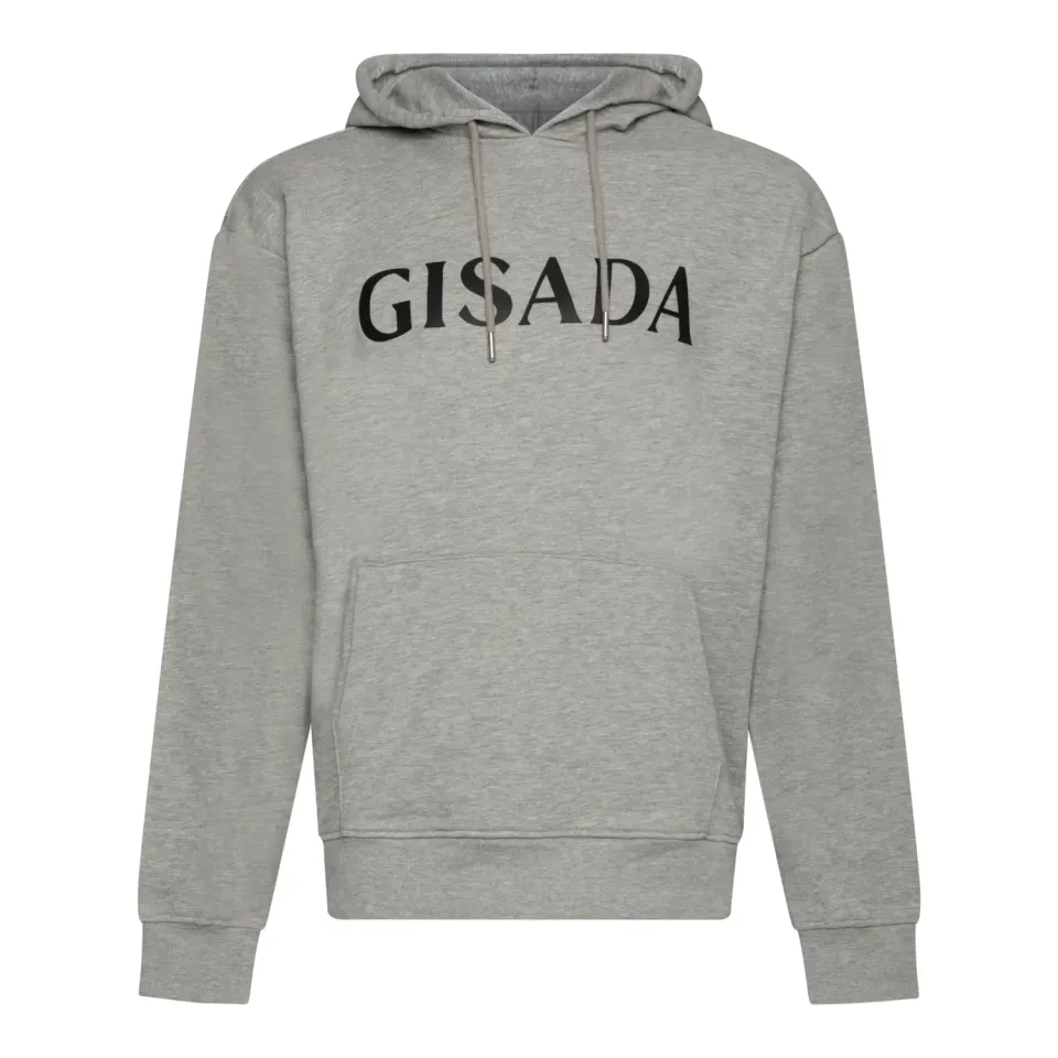Gisada 3007 hettegenser grå bomull regular fit