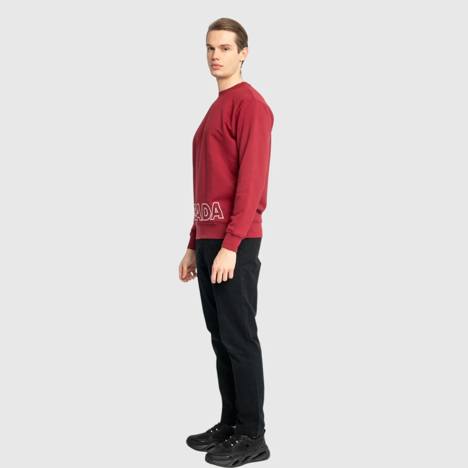 Gisada 3003 sweatshirt bordeaux puff-print bomull