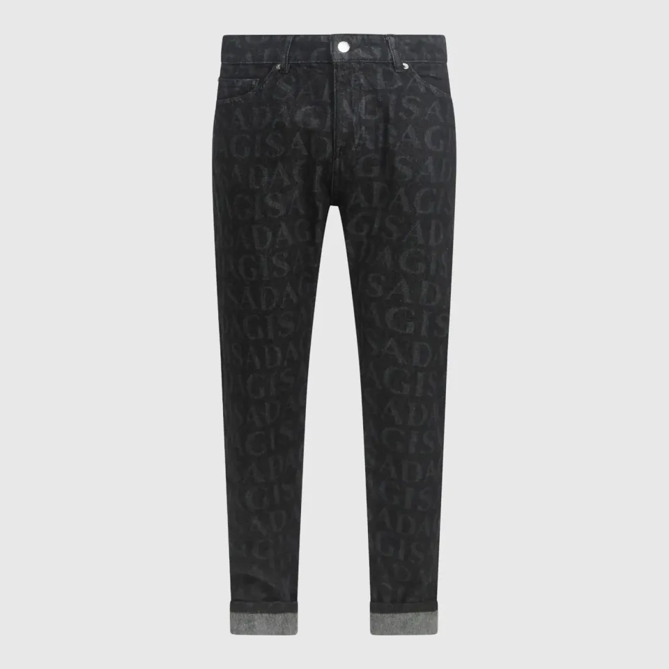 Gisada Slim Denim jeans svart 32 laserprint