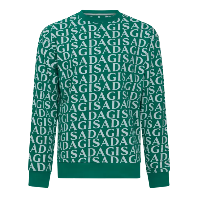 Gisada 3004 sweatshirt herre smaragdgrønn bomull