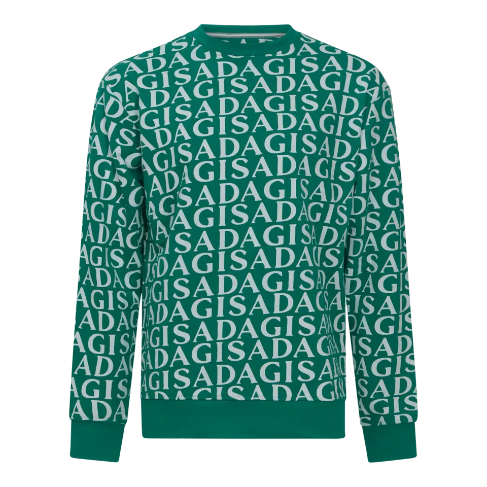 Gisada 3004 sweatshirt herre smaragdgrønn bomull