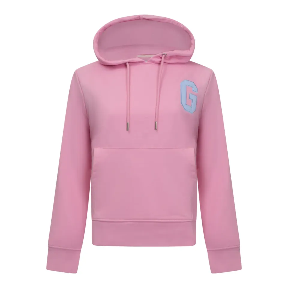 Gisada 6008 hoodie bomull rosa patch-trykk