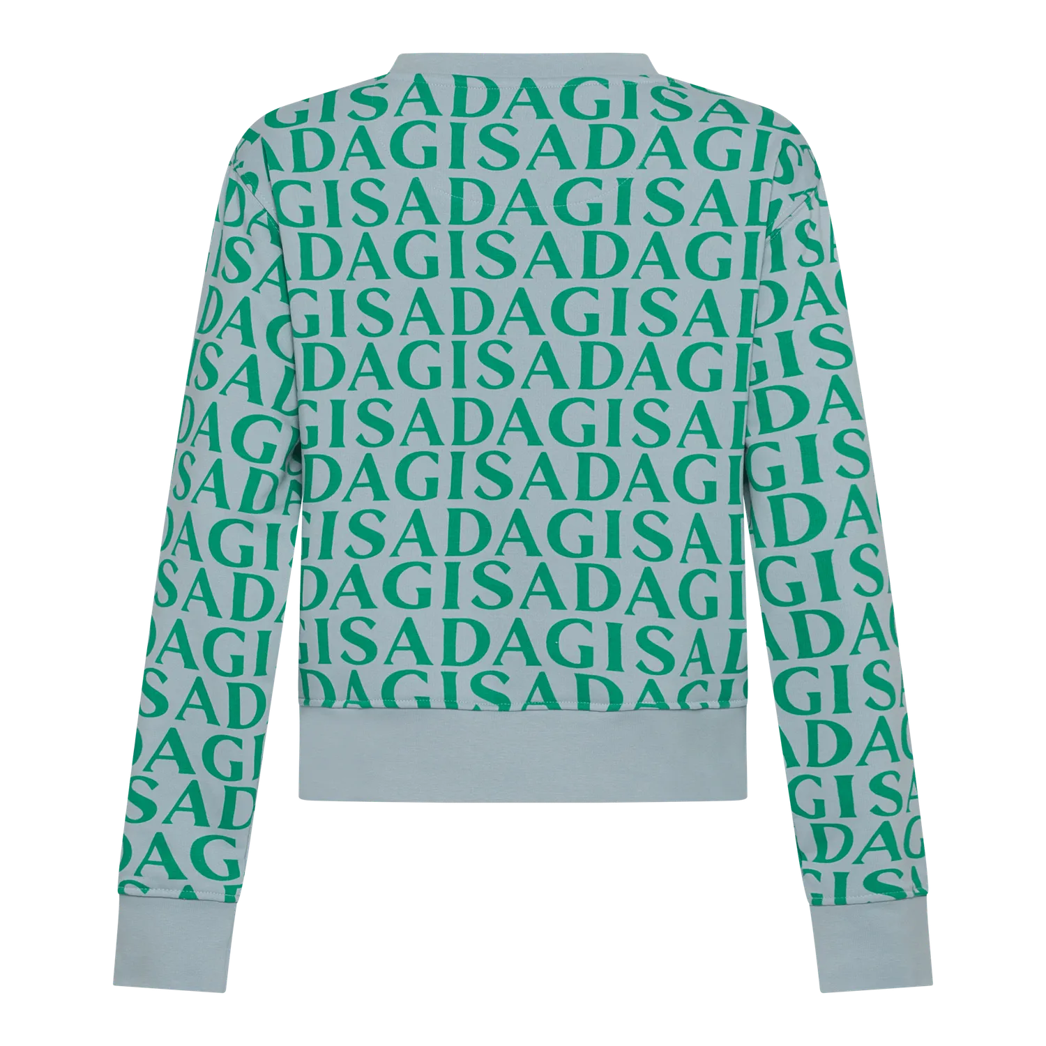 Gisada 6005 sweatshirt ice blue crop monogram