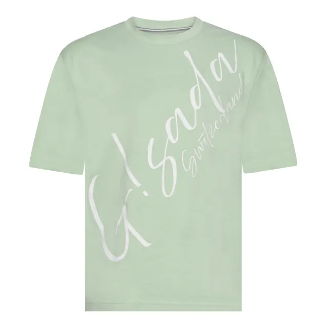 Gisada Chicago 1007 t-skjorte mint oversized skrifttrykk