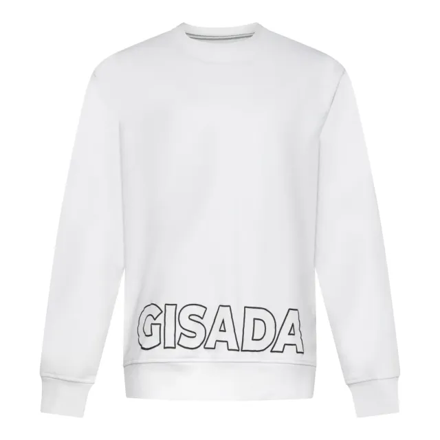 Gisada 3003 sweatshirt hvit regular fit bomull