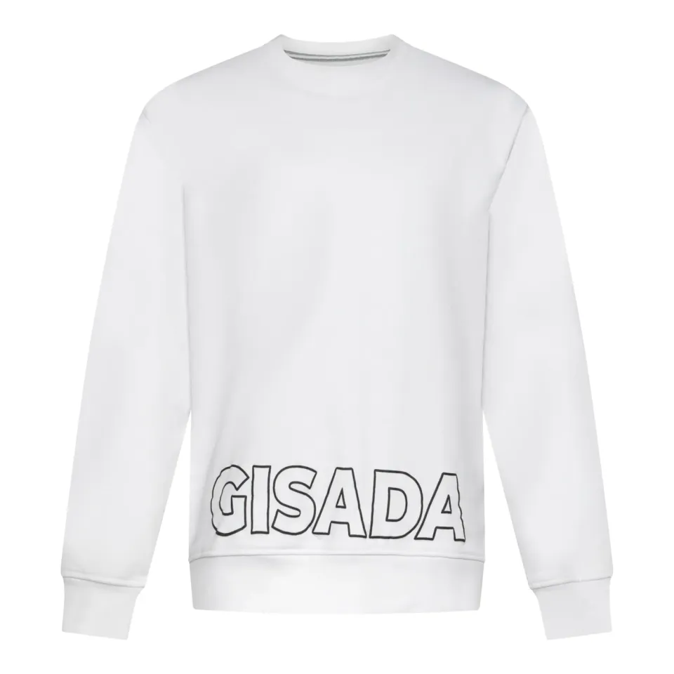 Gisada 3003 sweatshirt hvit regular fit bomull