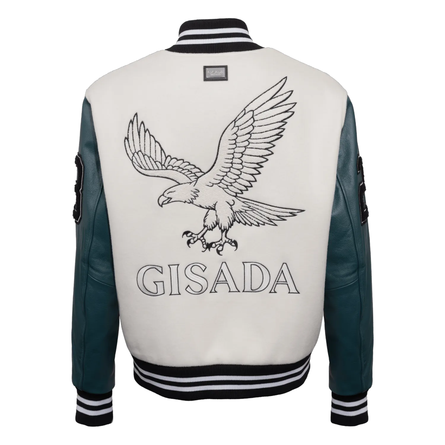 Gisada 1317 varsityjakke Beige ull skinn