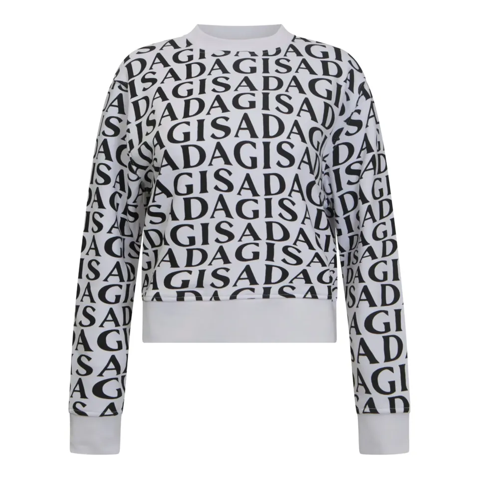 Gisada Crop sweatshirt White M monogram bomull