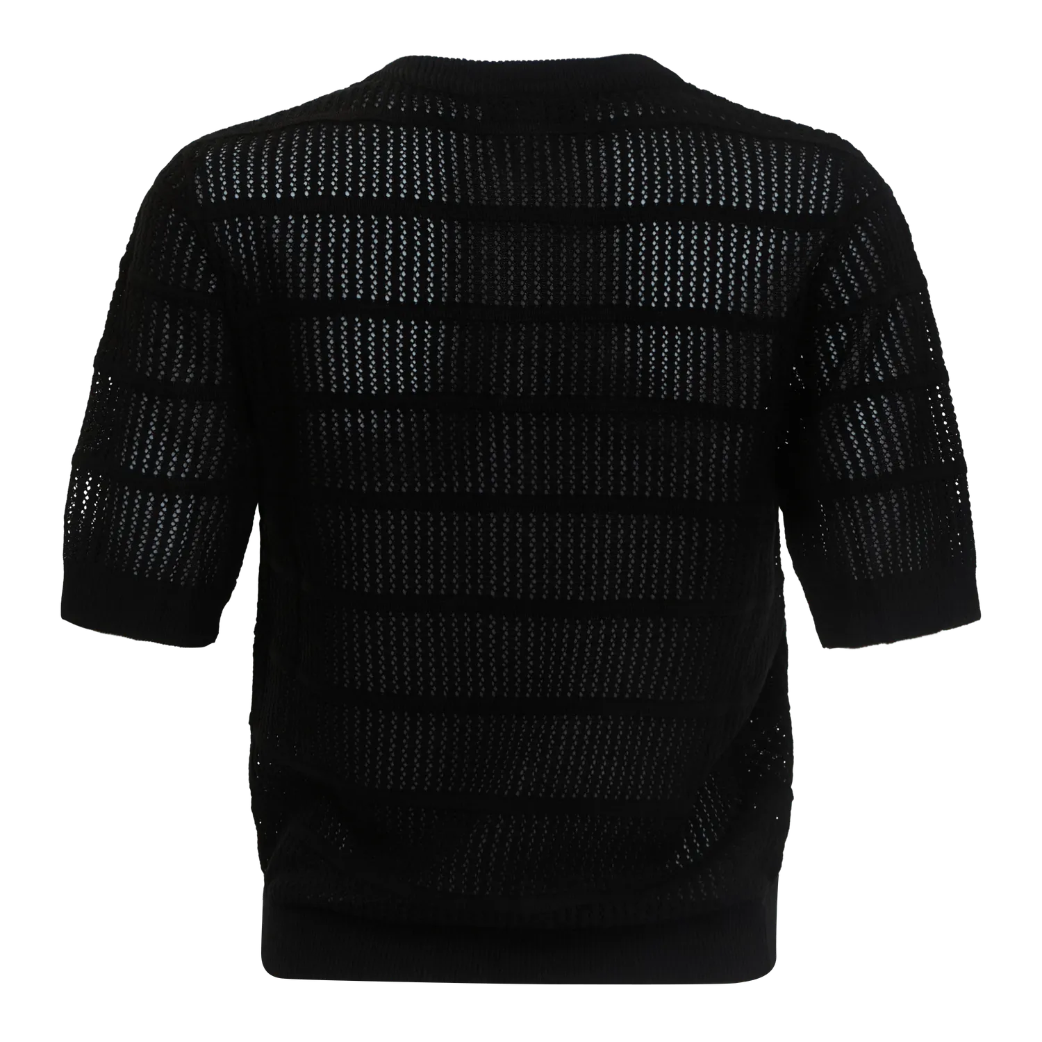 Gisada Regular Fit Pointelle cardigan svart M hullstrikk
