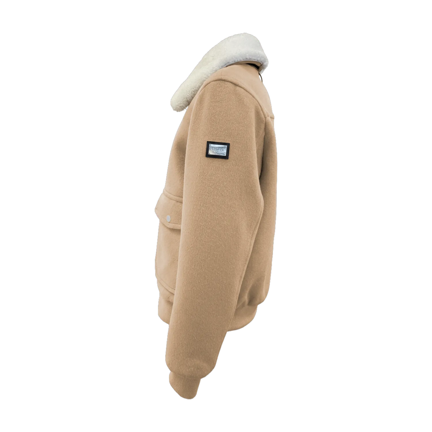 Gisada 1319 ulljakke beige shearling