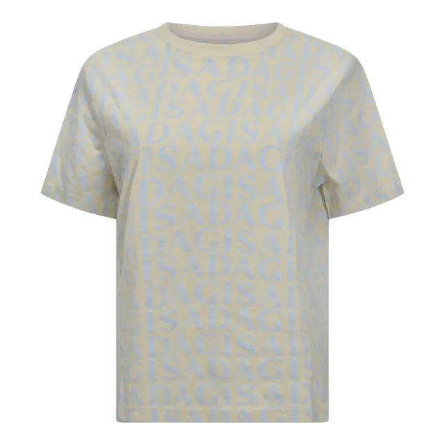 Gisada 5007 oversized t-skjorte dame beige