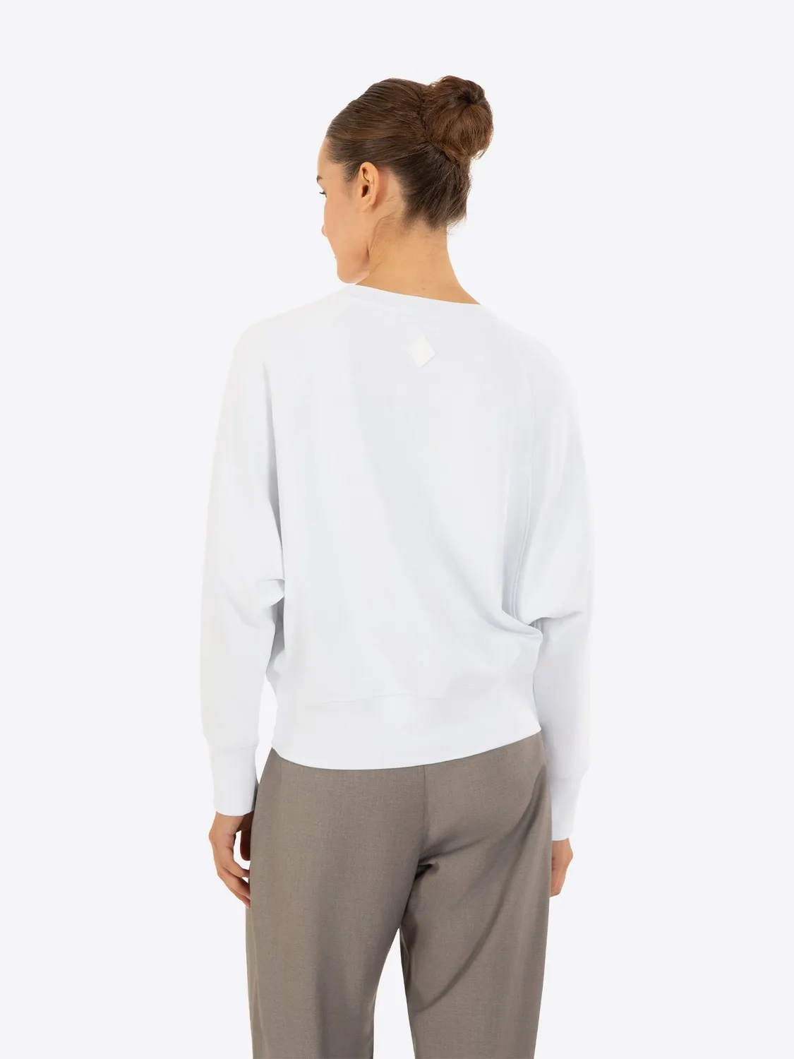 Gisada 6009 sweatshirt hvit cropped bomull