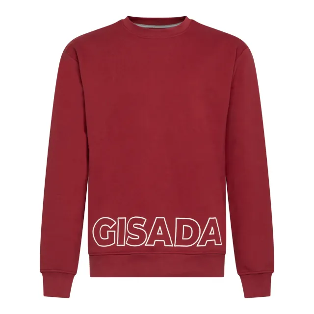 Gisada 3003 sweatshirt bordeaux puff-print bomull