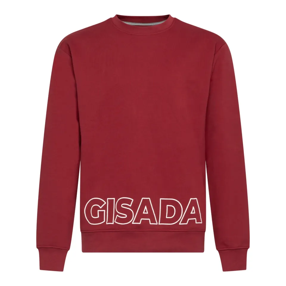 Gisada 3003 sweatshirt bordeaux puff-print bomull