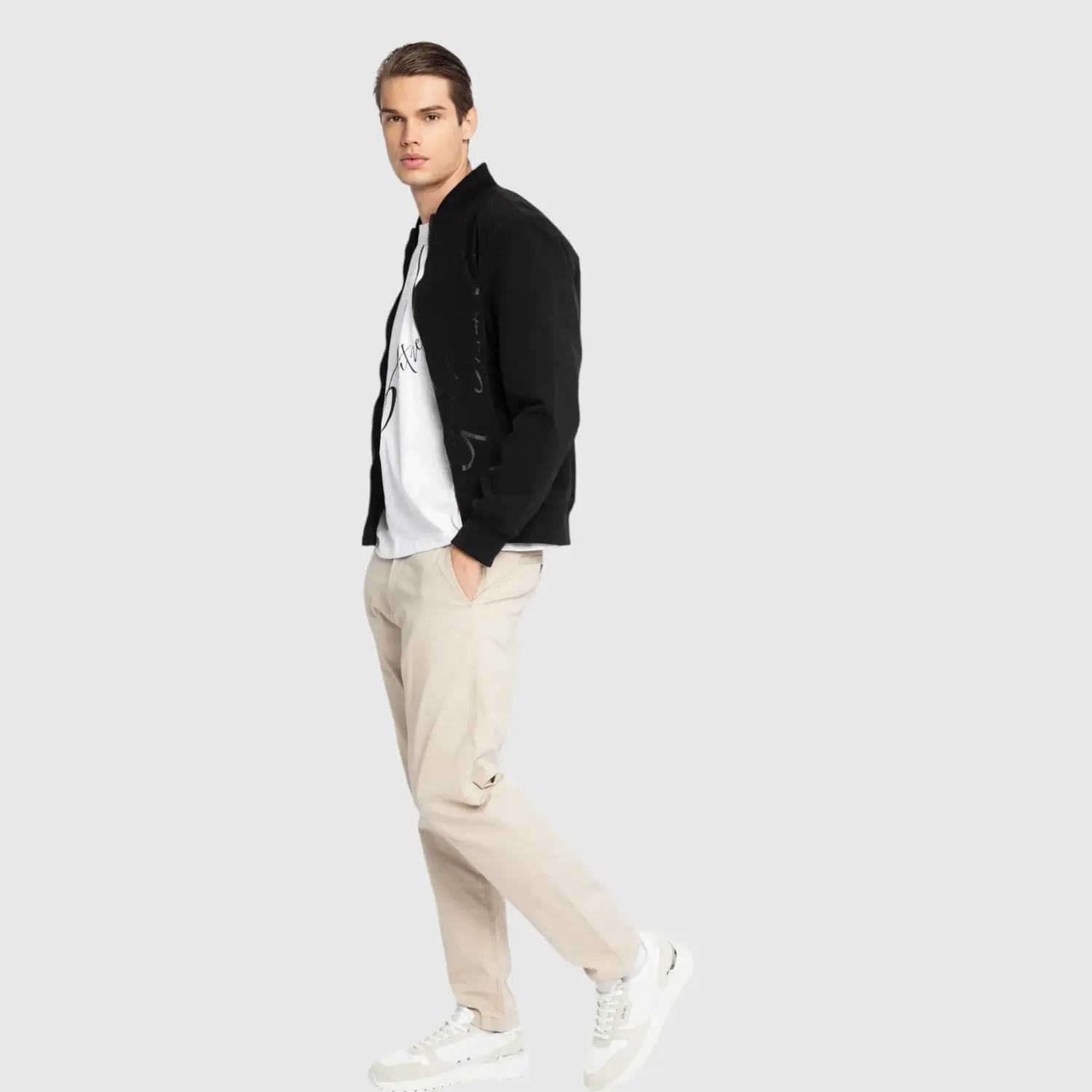 Gisada Regular Fit bomberjakke svart nylon