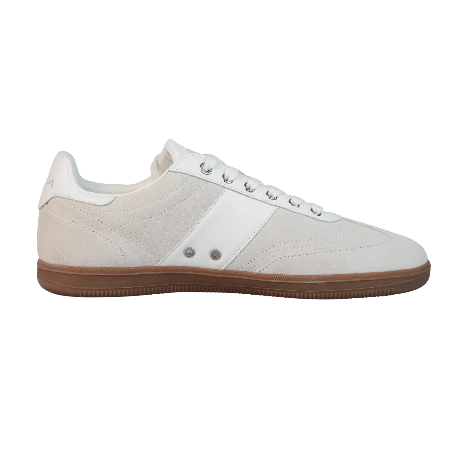 Gisada Flat Sole Sneaker Suede Leather sneakers hvite