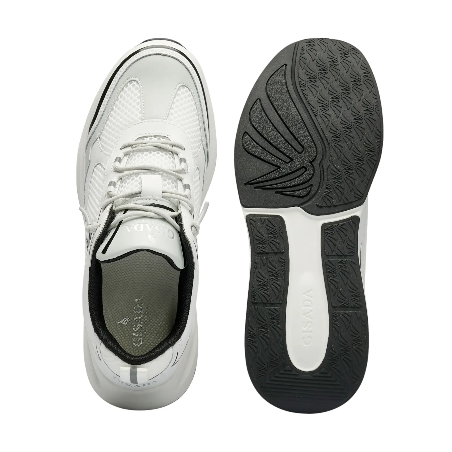 Gisada Runner 16000 sneakers hvit grå svart pustende