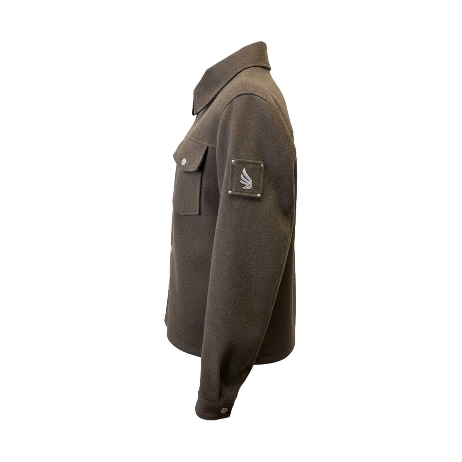 Gisada Zip-Up jakke brystlommer grønn brun