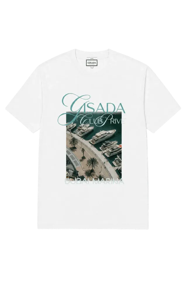 Gisada 1013 T-skjorte hvit unisex bomull