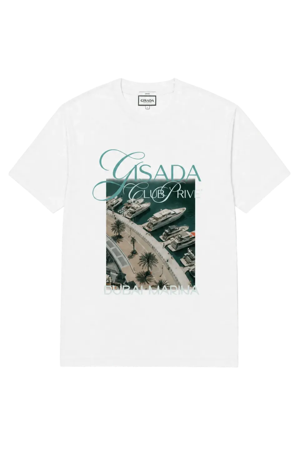 Gisada 1013 T-skjorte hvit unisex bomull