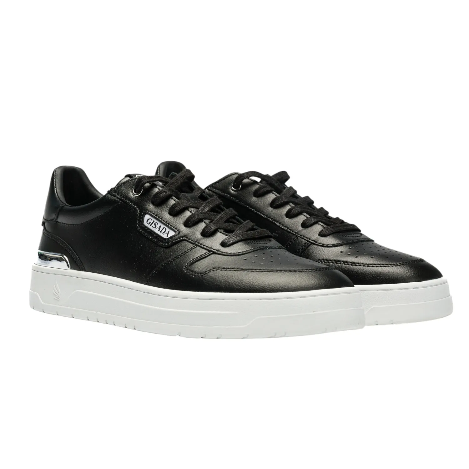 Gisada 17001 Trainer sneakers svart – skinn low-top