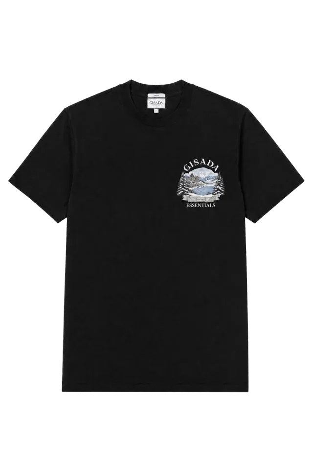 Gisada 1014 t-skjorte svart unisex bomull