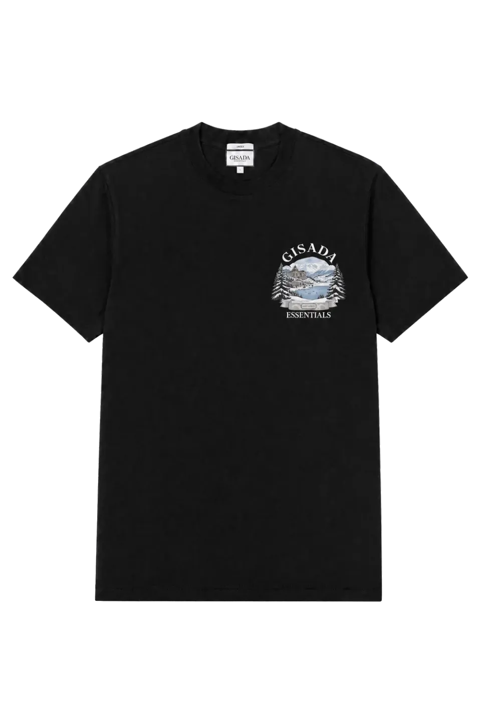 Gisada 1014 t-skjorte svart unisex bomull