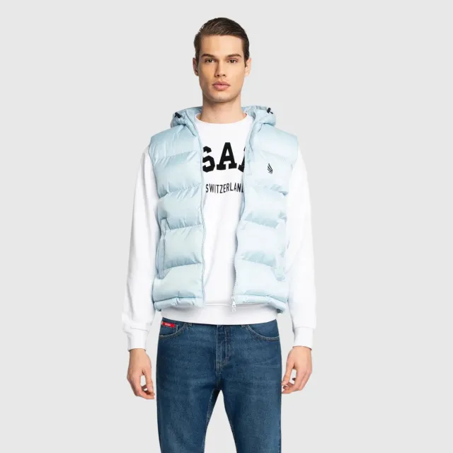 Gisada 1312 vest ice blue quiltet varm