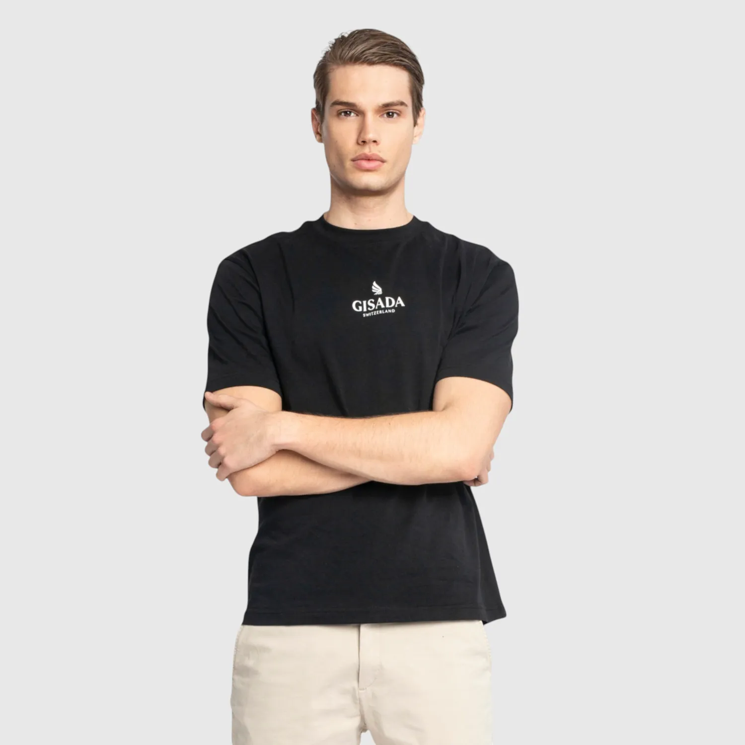 Gisada Chicago 1009 t-skjorte svart oversized herre